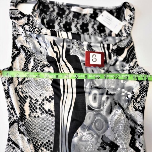 Spicy Sugar Black and White Sleeveless Body Hugging Dress Size S and Size M - Picture 6 of 9